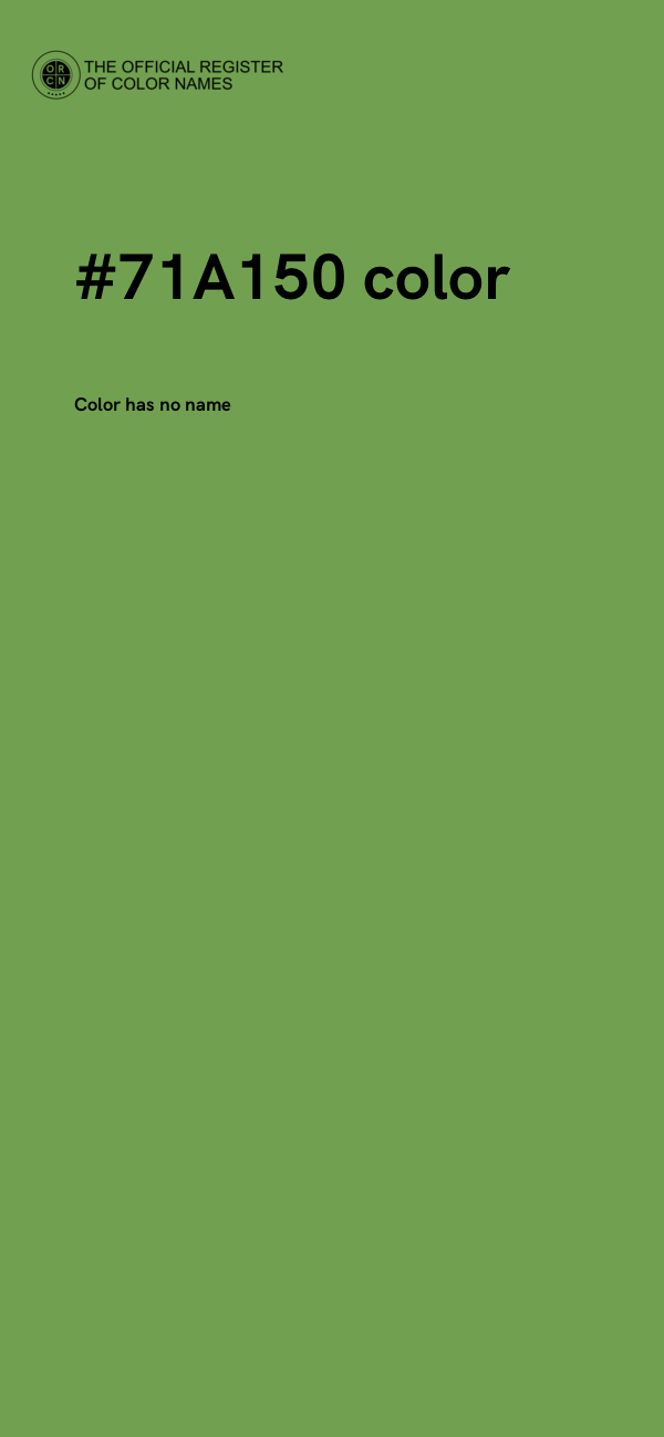 #71A150 color image