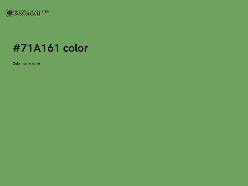#71A161 color image