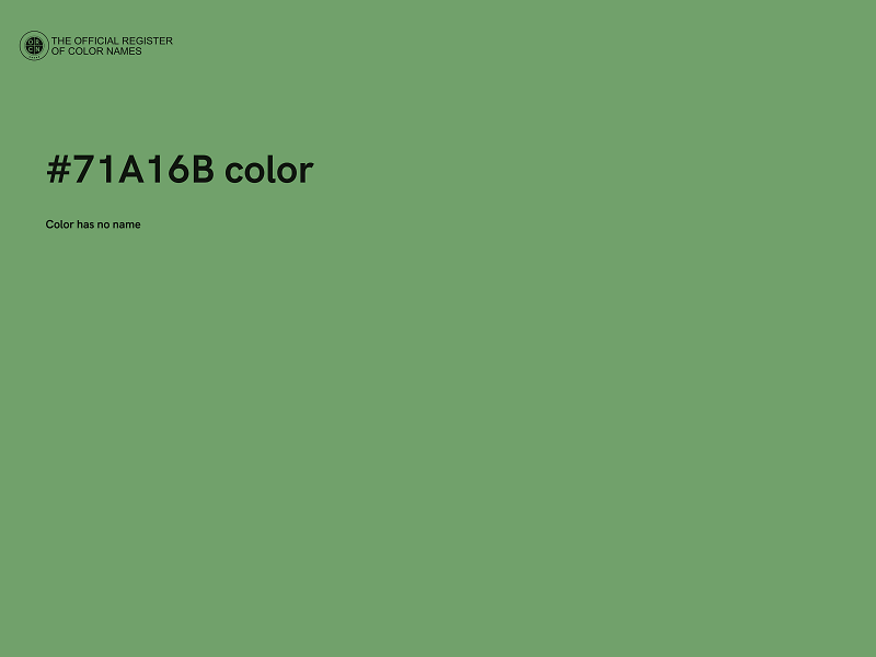 #71A16B color image