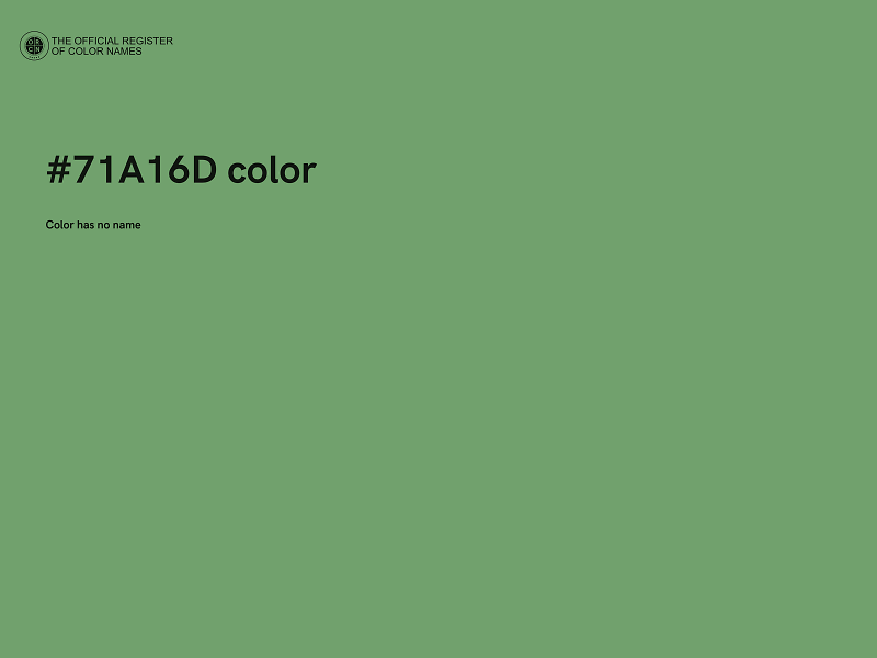 #71A16D color image