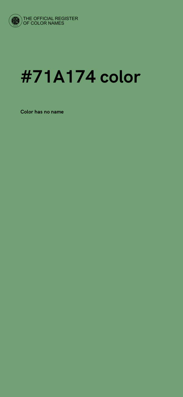 #71A174 color image