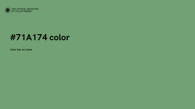 #71A174 color image