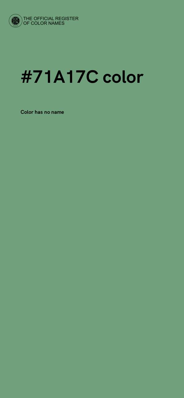 #71A17C color image