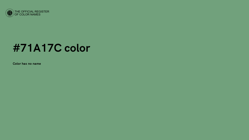 #71A17C color image