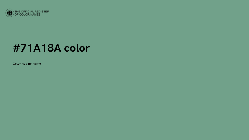 #71A18A color image