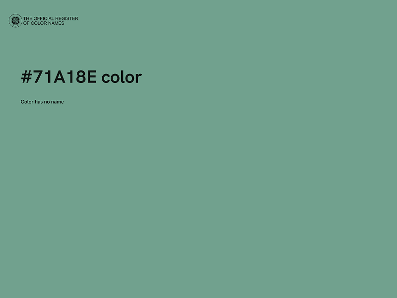 #71A18E color image