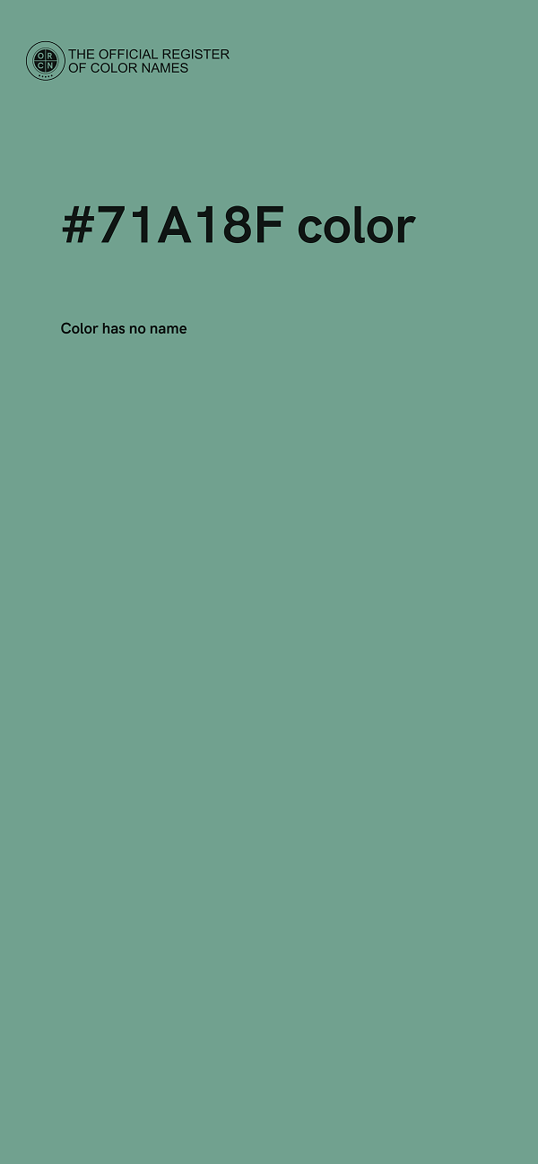 #71A18F color image