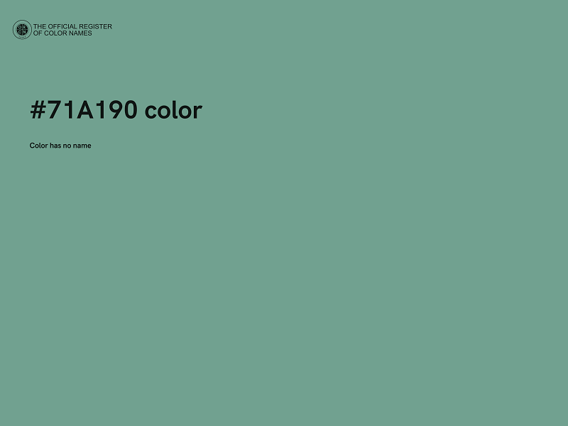 #71A190 color image