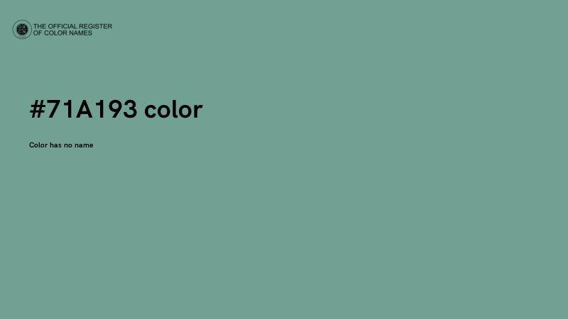 #71A193 color image