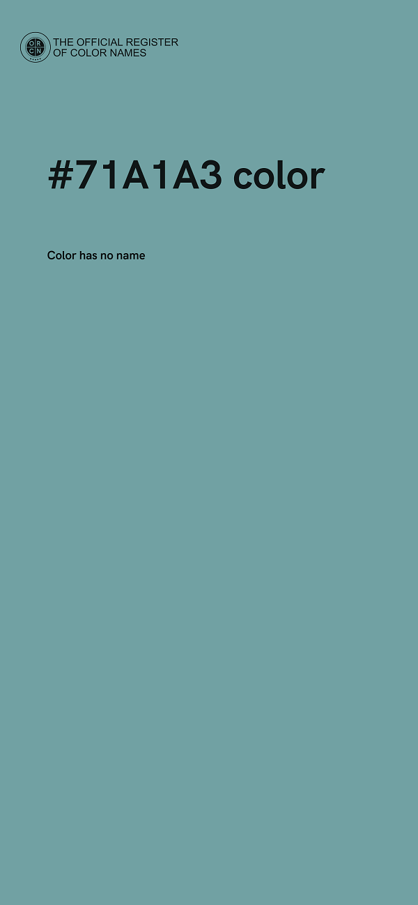 #71A1A3 color image