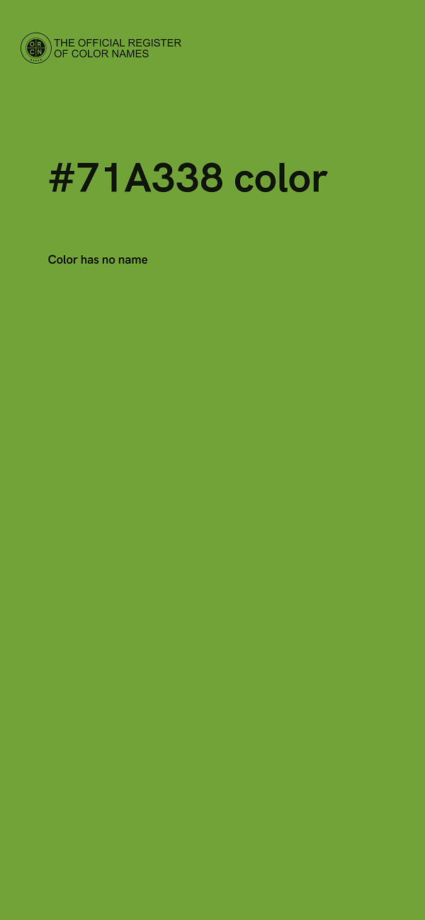 #71A338 color image
