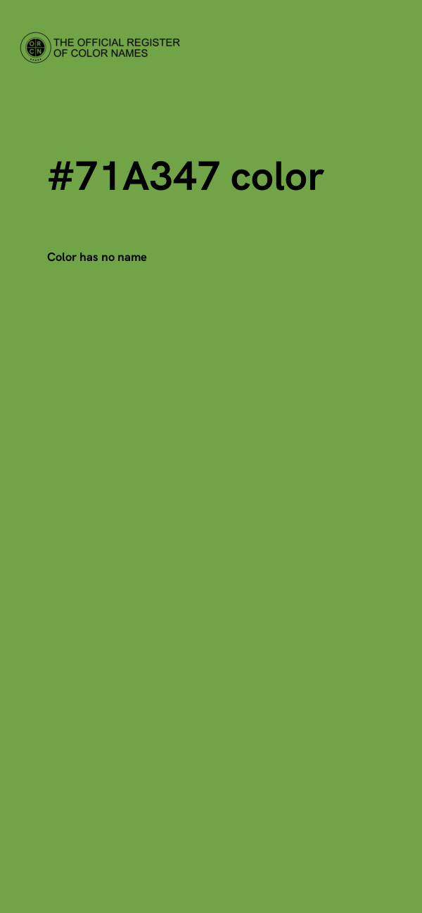 #71A347 color image