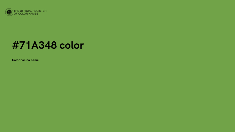 #71A348 color image