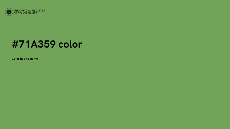 #71A359 color image
