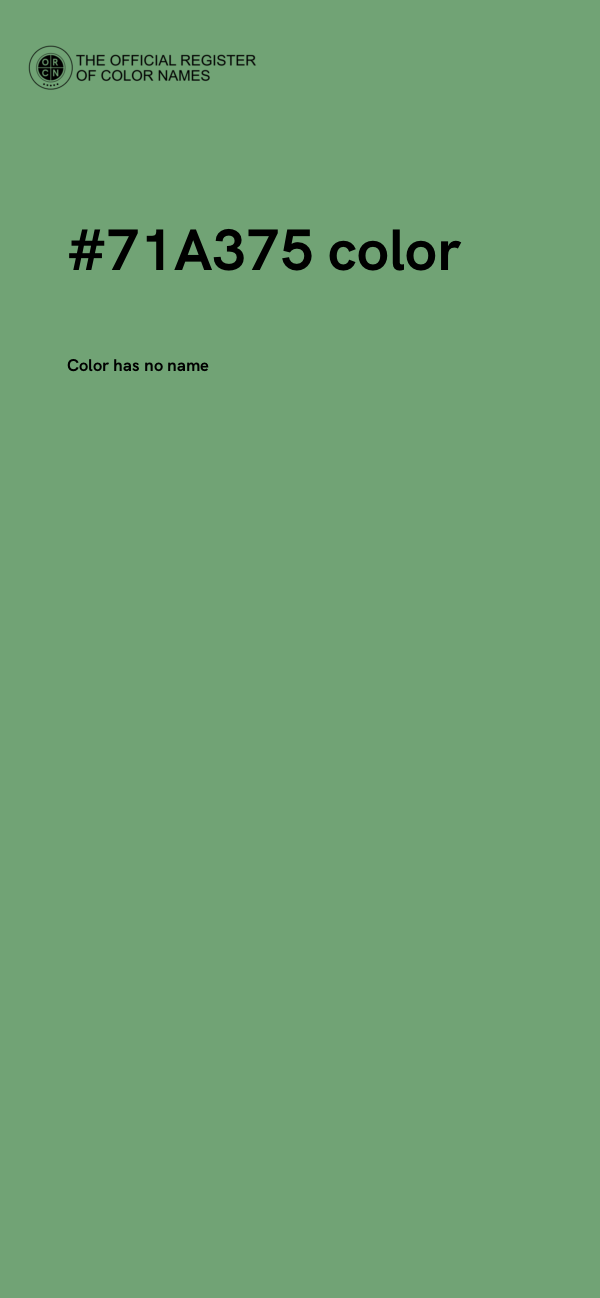 #71A375 color image