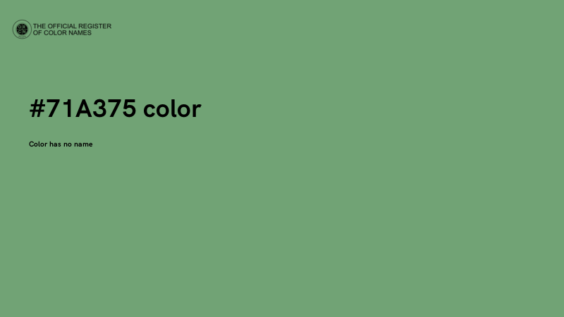 #71A375 color image