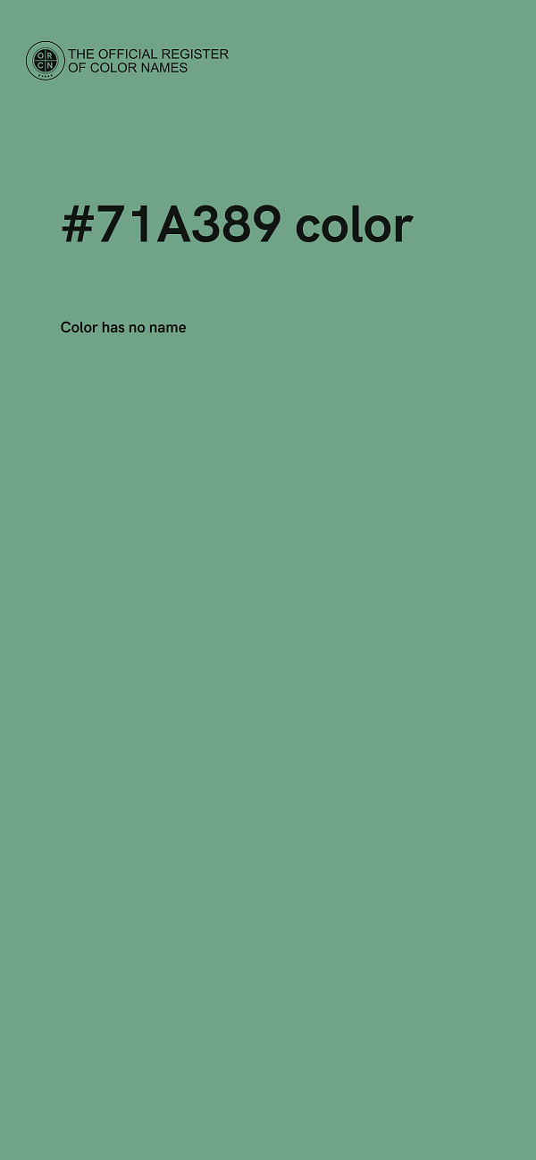 #71A389 color image