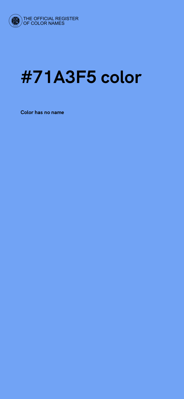 #71A3F5 color image