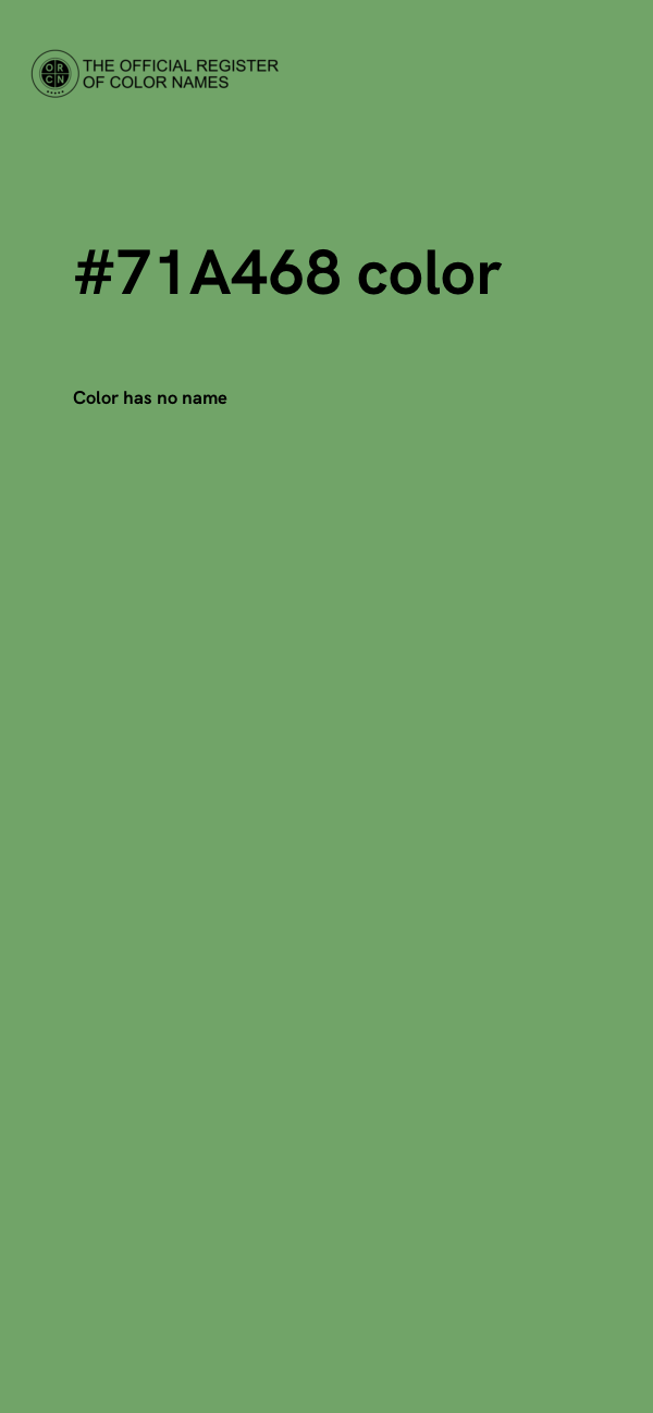 #71A468 color image