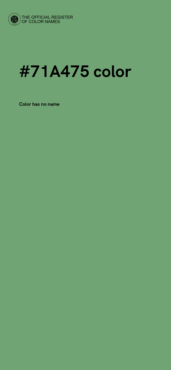 #71A475 color image