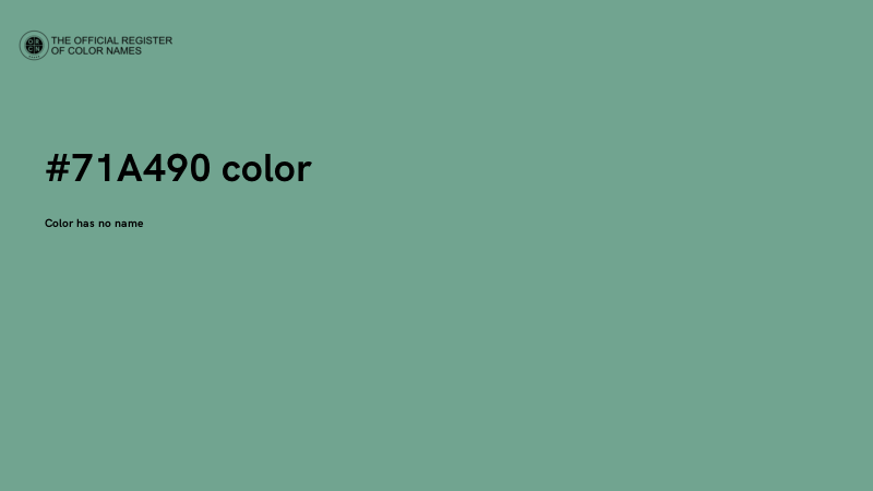 #71A490 color image