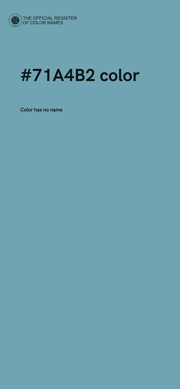 #71A4B2 color image