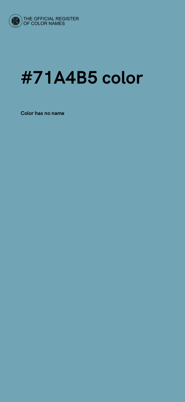 #71A4B5 color image