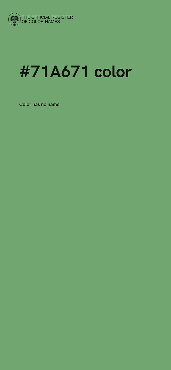 #71A671 color image