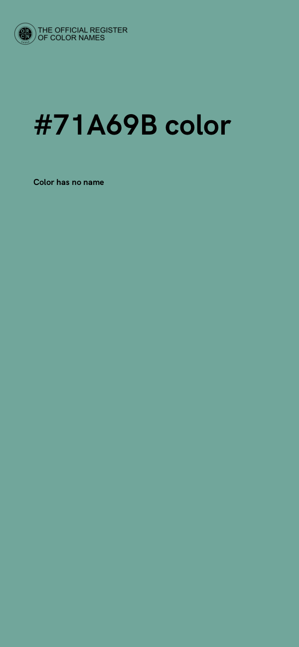 #71A69B color image