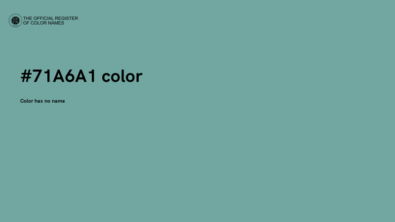 #71A6A1 color image