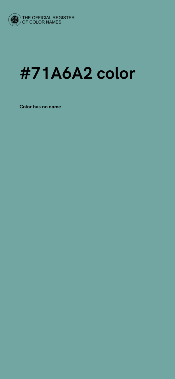 #71A6A2 color image
