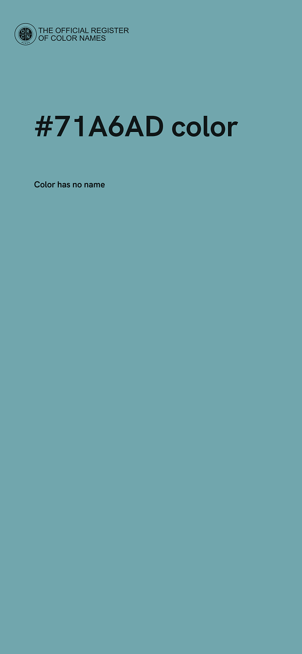 #71A6AD color image