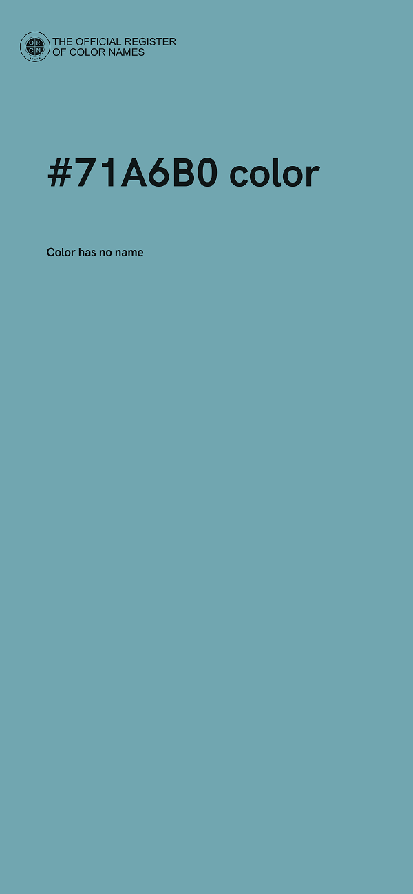 #71A6B0 color image
