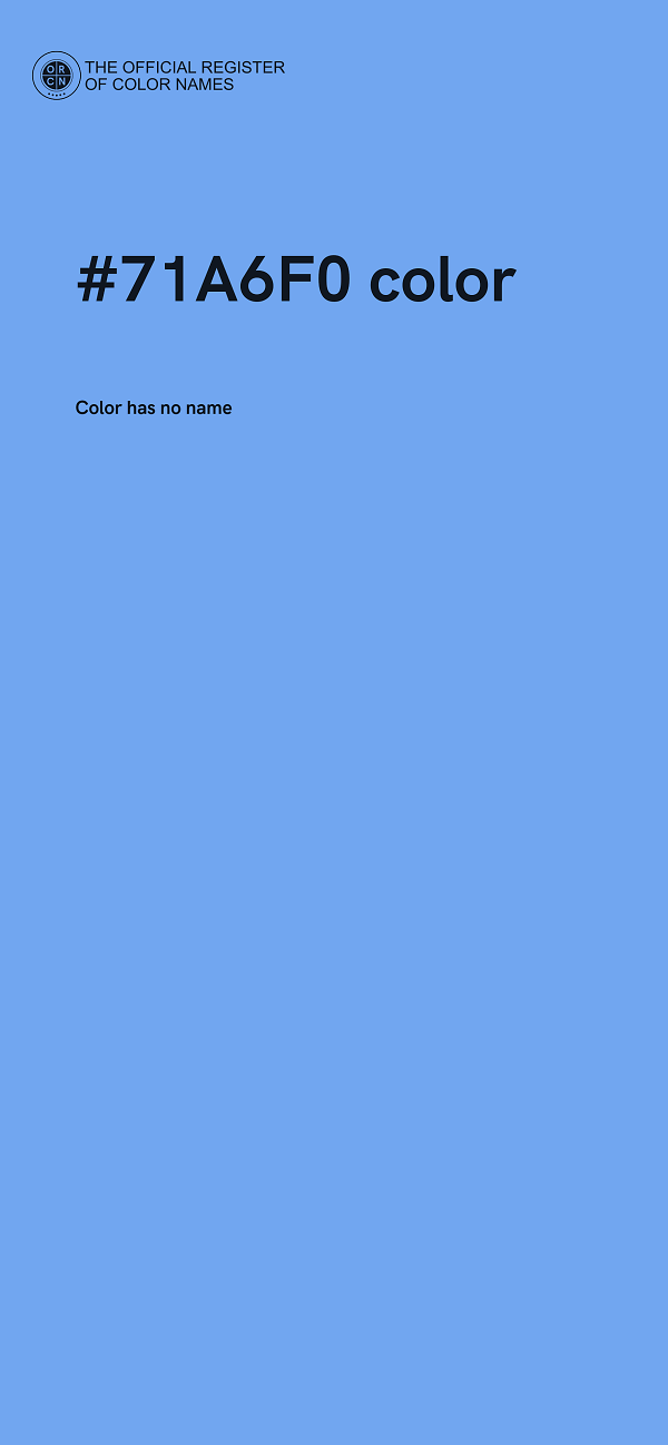 #71A6F0 color image