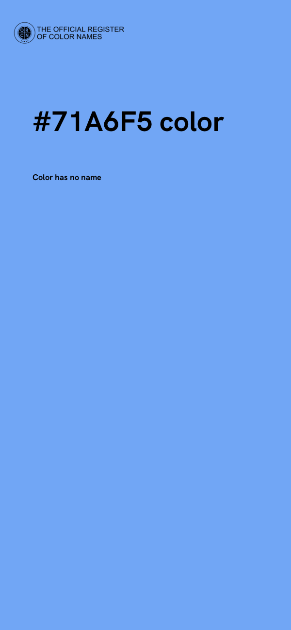 #71A6F5 color image