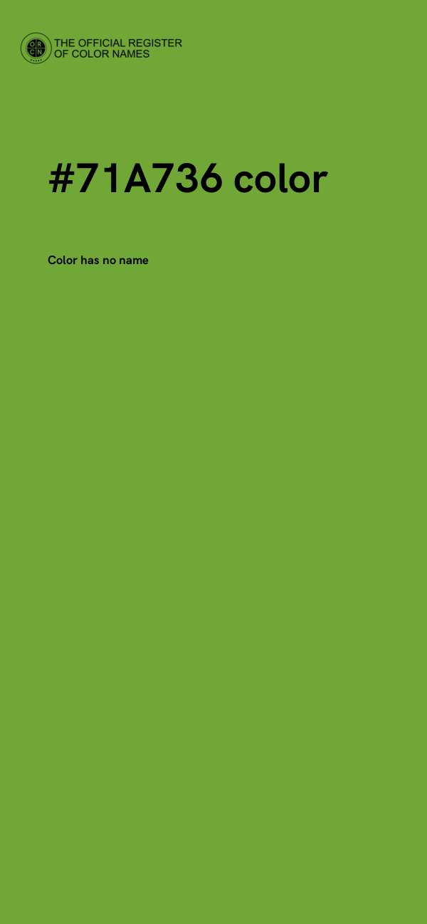 #71A736 color image