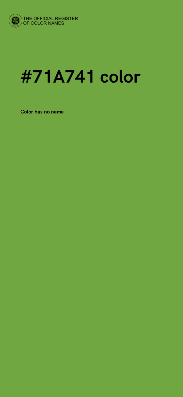 #71A741 color image