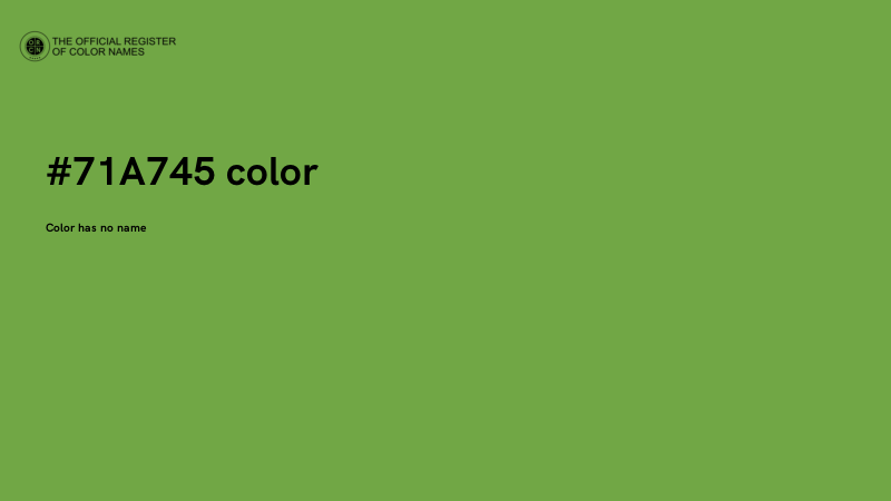 #71A745 color image