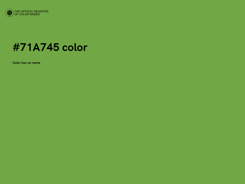 #71A745 color image