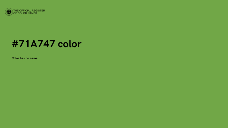#71A747 color image