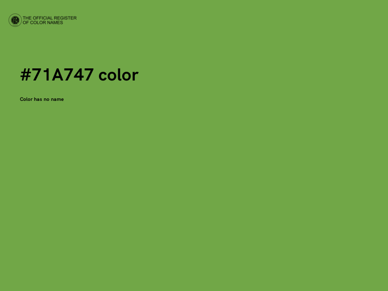 #71A747 color image