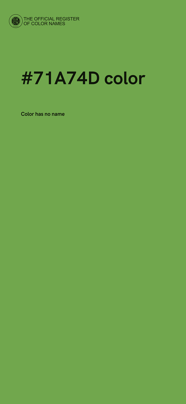#71A74D color image