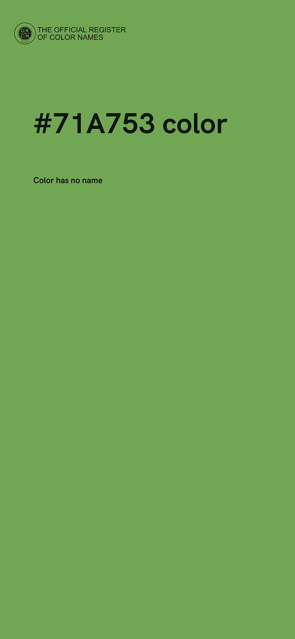 #71A753 color image