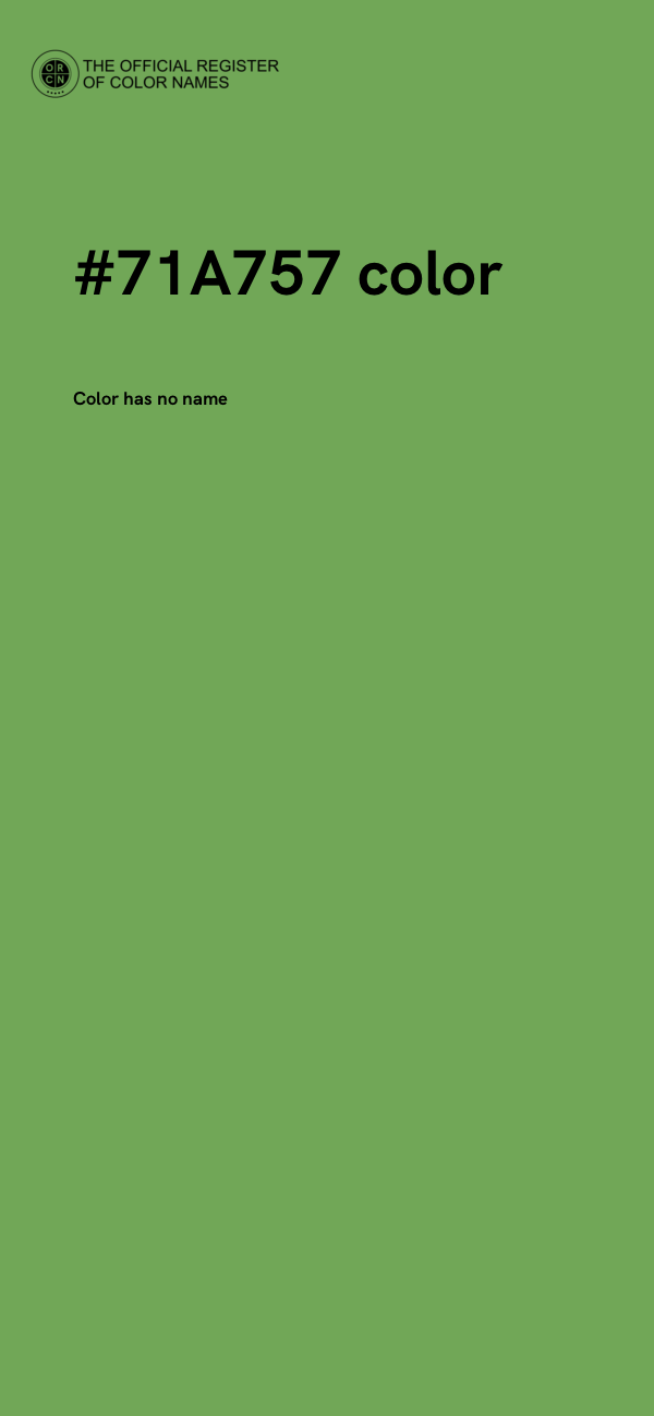 #71A757 color image