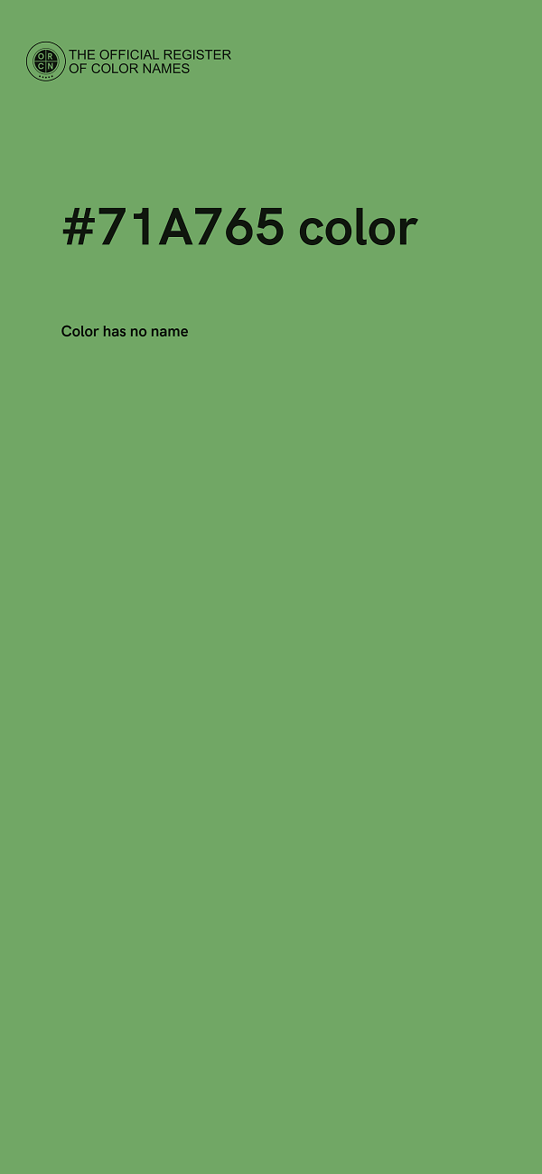 #71A765 color image