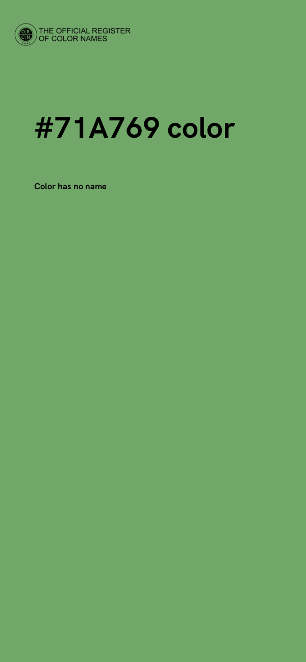#71A769 color image