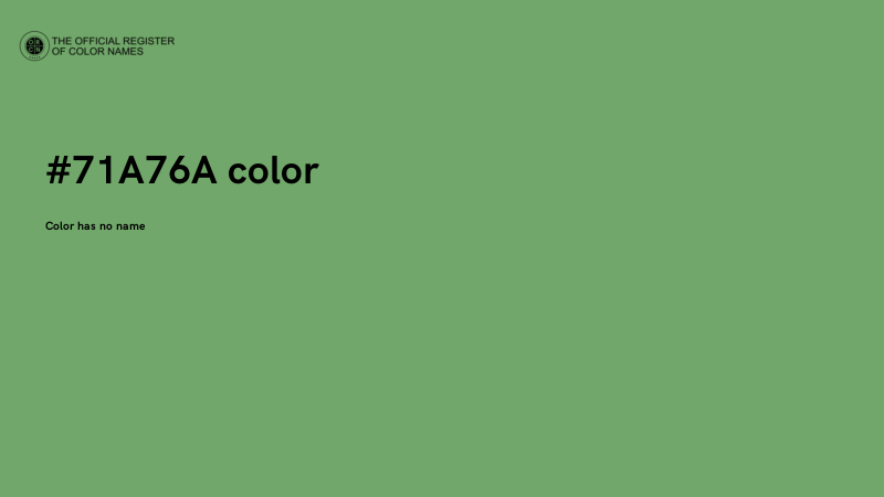 #71A76A color image