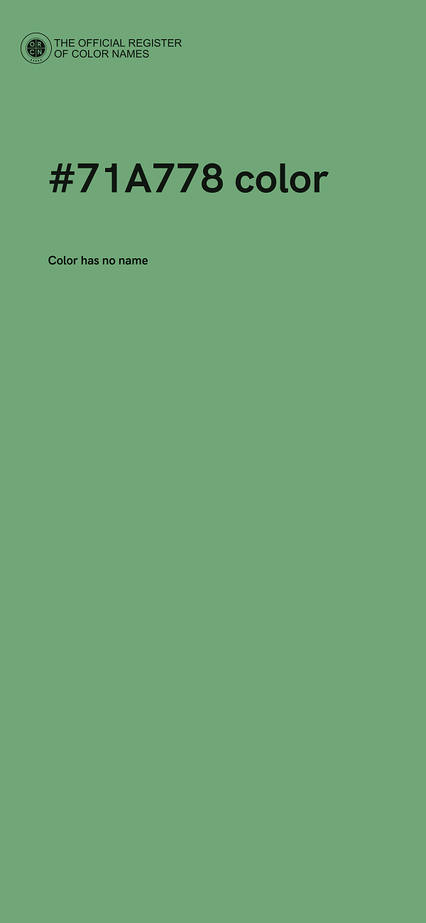 #71A778 color image