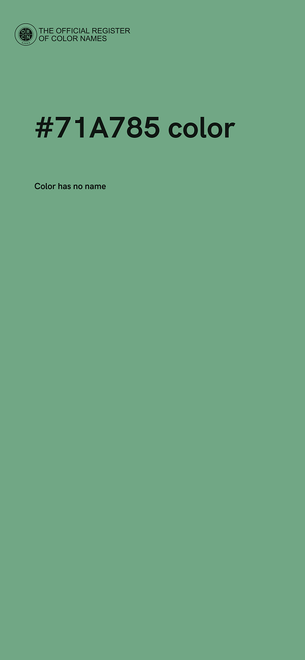 #71A785 color image