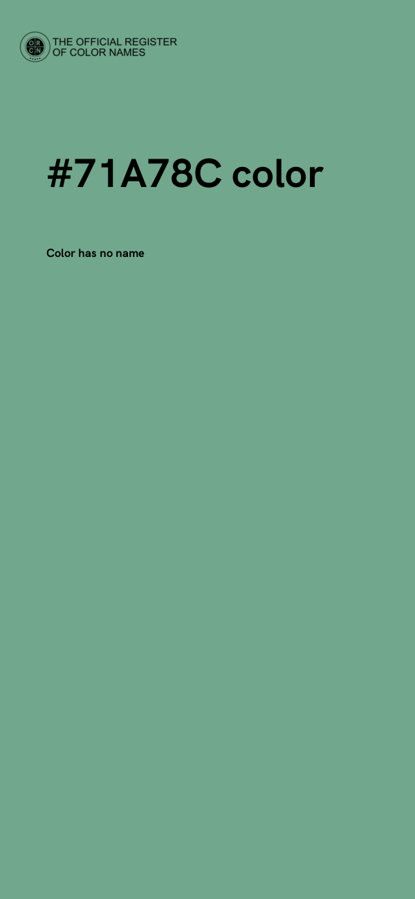 #71A78C color image